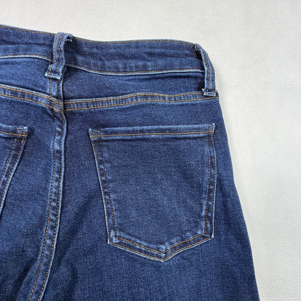 Quince Organic Cotton High Rise Wide Leg Jeans Dark Wash Womens Size 25 CZRY001 - Picture 10 of 11